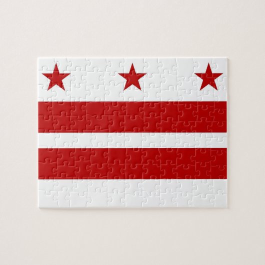 Puzzle mit Flagge von Washington DC (Horizontal)