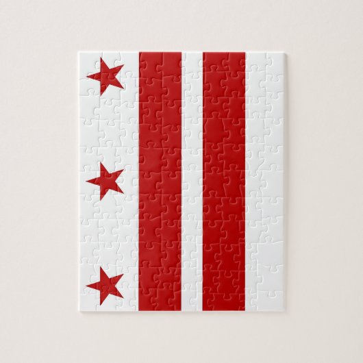 Puzzle mit Flagge von Washington DC (Vertikal)