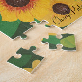 Puzzle mit gelben Sonnenblumen (Seite)