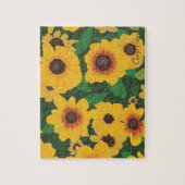 Puzzle mit gelben Sonnenblumen (Vertikal)