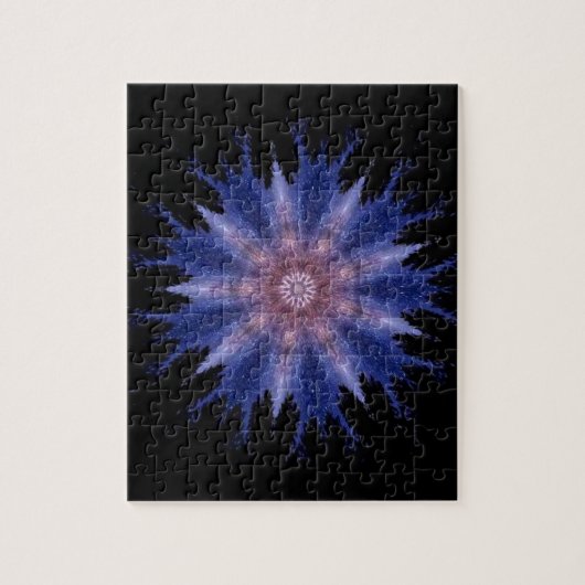 Puzzle mit geometrischen violetten Sternen (Vertikal)