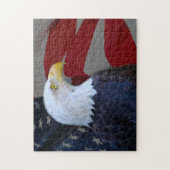 Puzzle mit Geschenkboxen/Bald Adler mit amerikanis (Vertikal)