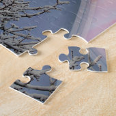 Puzzle mit Geschenkboxen/Kirchenstück mit rosa Ros (Seite)