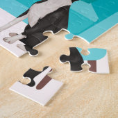 Puzzle mit Girl & Boston Terrier (Seite)