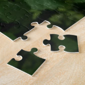 Puzzle mit grünem Leaf und Regentropfen (Seite)
