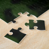 Puzzle mit grünem Leaf und Regentropfen (Seite)