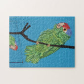 Puzzle mit grünem Papagei (Horizontal)