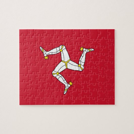 Puzzle mit Isle of Man Flag, Vereinigtes Königreic (Horizontal)