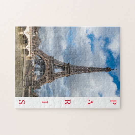 Puzzle mit klassischem Blick auf den Paris Eiffel (Horizontal)