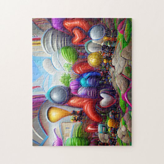 Puzzle mit kreativen Mustern (Vertikal)