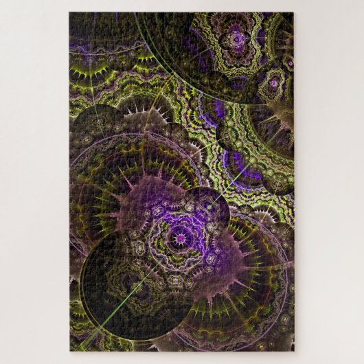 Puzzle mit lila Fraktal (Vertikal)
