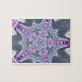 Puzzle mit lila, grauem geometrischem Kunstgewirr (Horizontal)