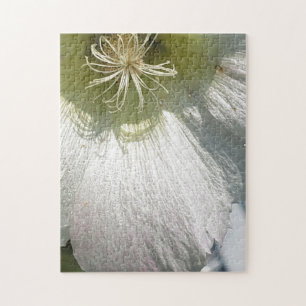 Puzzle mit naher weißer Blume