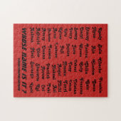 Puzzle mit Namen für Männer und Frauen (Horizontal)