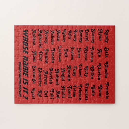 Puzzle mit Namen für Männer und Frauen (Horizontal)