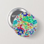 Puzzle mit niedlichem abstraktem Blumenmuster Button (Vorne & Hinten)