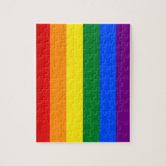 Puzzle mit Regenbogenflagge (Vertikal)