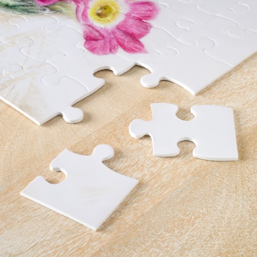 Puzzle mit rosa Aquarellfarben (Seite)