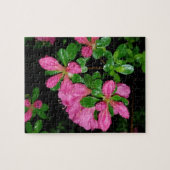 Puzzle mit rosa Blume nach Regen (Horizontal)