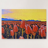Puzzle mit rotem Tulip-Feld (Horizontal)