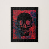 Puzzle mit rotem und schwarzem Schädel (Vertikal)