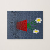 Puzzle mit roter Blume für alle (Horizontal)