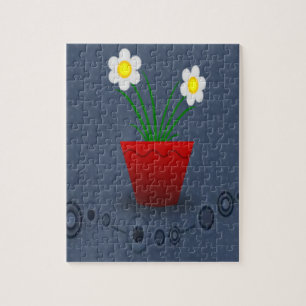 Puzzle mit roter Blume für alle