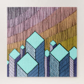 Puzzle mit schematisch formatierter Stadtgrafik (Vertikal)