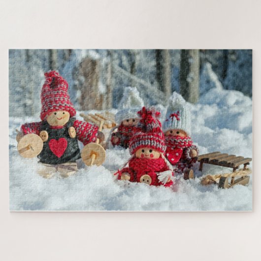 Puzzle mit Schnee und Dollars (Horizontal)