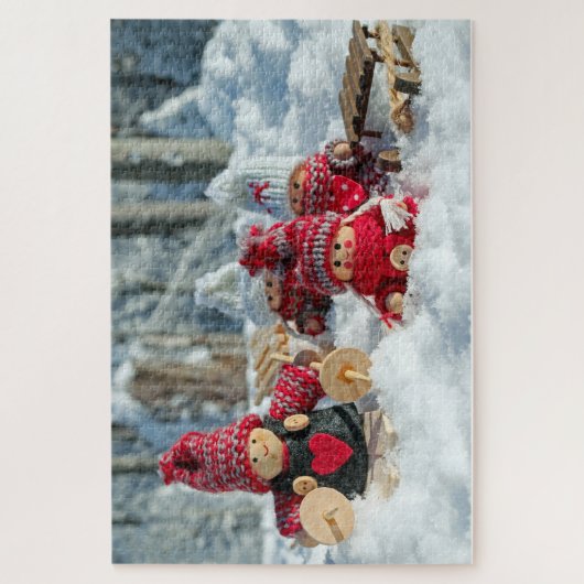 Puzzle mit Schnee und Dollars (Vertikal)