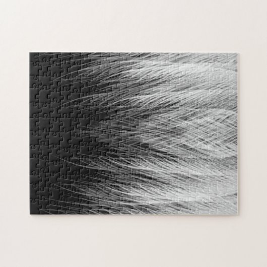 Puzzle mit schwarzem und weißem Federn (Horizontal)