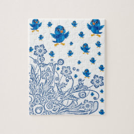 Puzzle mit schwarzen Vögeln für alle