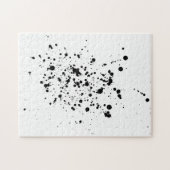 Puzzle mit Schwarzweiß-Spritzer (Horizontal)