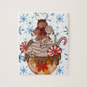 Puzzle mit Süßigkeiten und Lebkuchen (Vertikal)