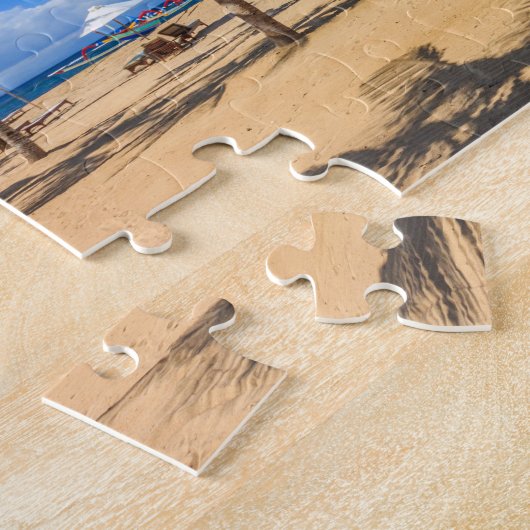 Puzzle mit tropischem Strand. (Seite)