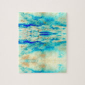 Puzzle mit türkisfarbenem Puzzle aus abstrakter Ku (Vertikal)