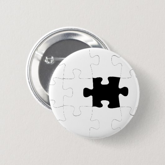 Puzzle mit vermisstem Stück Button (Vorne & Hinten)