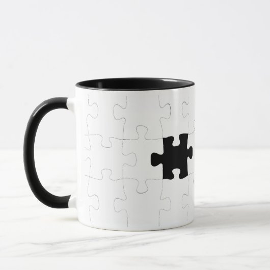 Puzzle mit vermisstem Stück Tasse (Links)