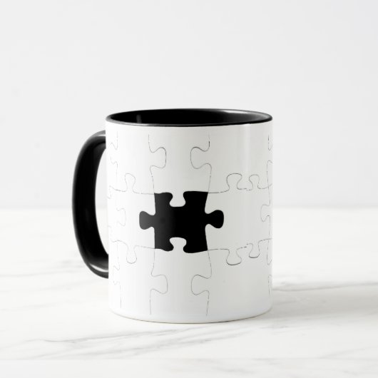 Puzzle mit vermisstem Stück Tasse (Vorderseite Links)
