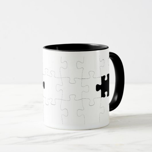 Puzzle mit vermisstem Stück Tasse (VorderseiteRechts)