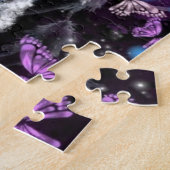 Puzzle mit weißen Rosen und Schmetterlingen (Seite)