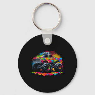 Puzzle-Monstertruck Autismus Kinder-Autismus-Bewus Schlüsselanhänger