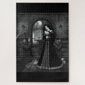 Puzzle mujer vampiro gotico blanco y negro (Vertikal)