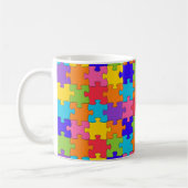 Puzzle Muster Jigsaw - Multicolor Stücke Kaffeetasse (Links)