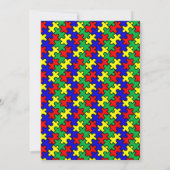 Puzzle nahtloses Muster Einladung (Rückseite)