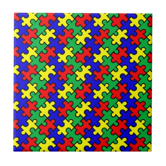 Puzzle nahtloses Muster Fliese (Vorderseite)