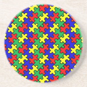 Puzzle nahtloses Muster Getränkeuntersetzer