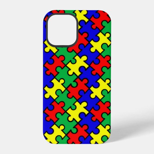 Puzzle nahtloses Muster iPhone Hülle (Rückseite)