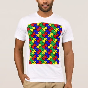 Puzzle nahtloses Muster T-Shirt