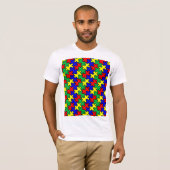 Puzzle nahtloses Muster T-Shirt (Vorne ganz)